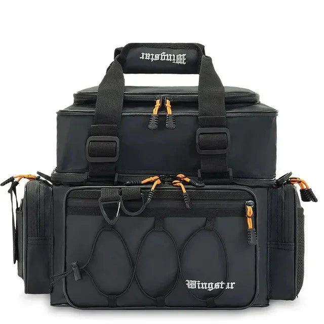 Waterproof Fishing Gear Shoulder Bag Camping Black