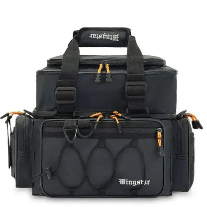 Waterproof Fishing Gear Shoulder Bag Camping Black
