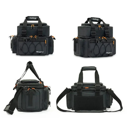 Waterproof Fishing Gear Shoulder Bag Camping Black